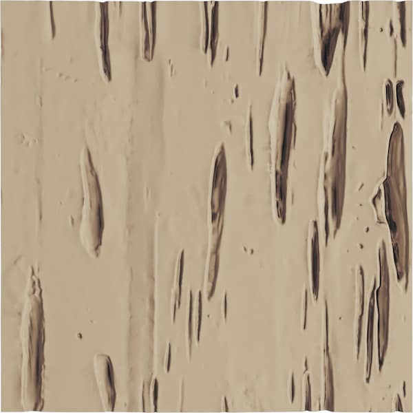 Ekena Millwork 6"W x 6"H Pecky Cypress Rustic Faux Wood Material Sample, Primed Tan SAMPLE-UR06PCPR - main